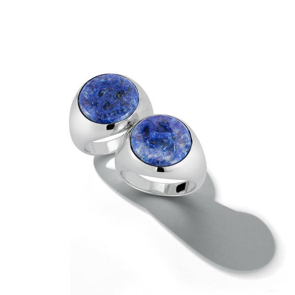 Carved Lion Lapis Ring