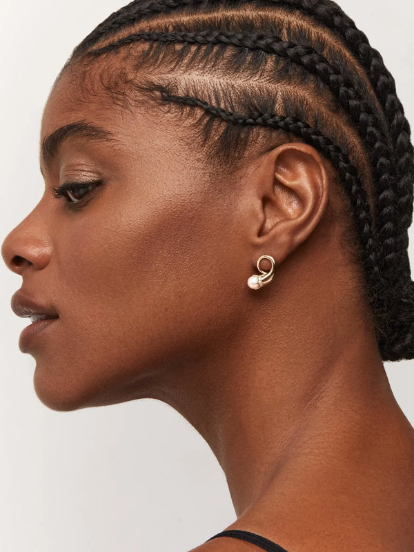 14kt Pearl Cornucopia EarringsMATEO Jewelry New York
