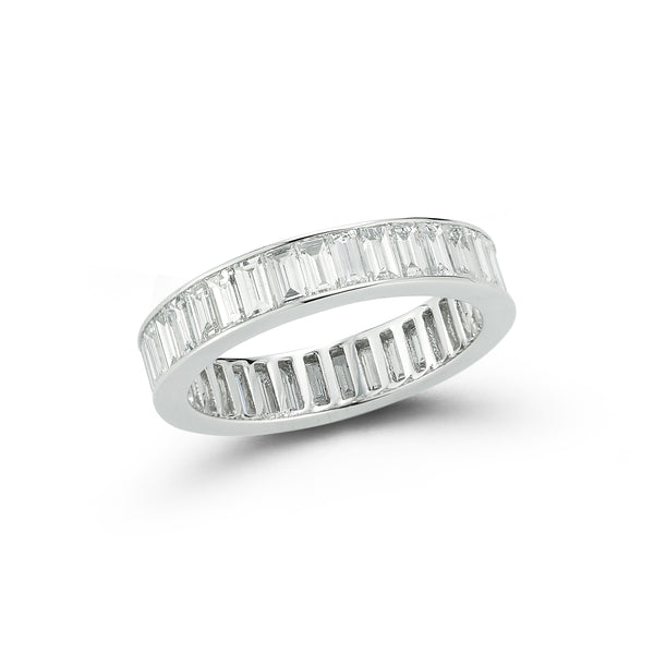 Platinum Baguette Diamond Eternity Band