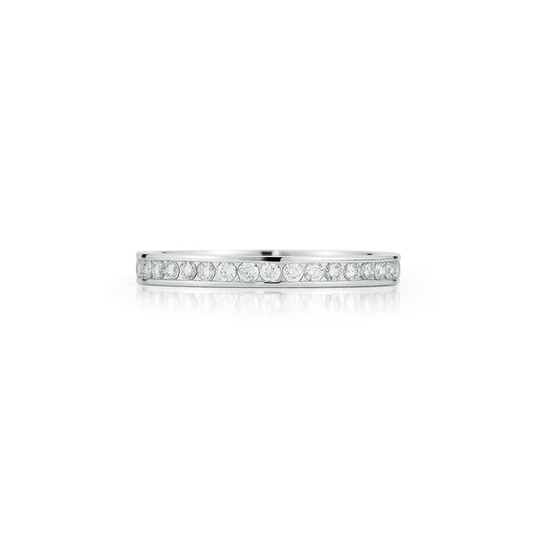 Platinum Channel Diamond Eternity Band