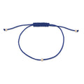 Diamond Dot on Blue Nylon Bracelet - Women