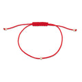 Diamond Dot on Red Nylon Bracelet - Women