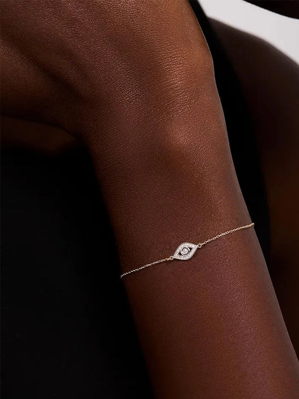 14kt Diamond Evil Eye Chain BraceletMATEO Jewelry New York