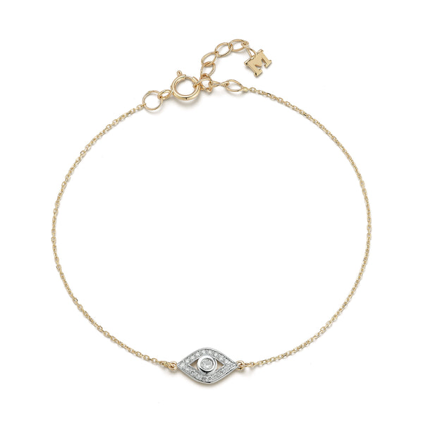 Diamond Evil Eye Chain Bracelet