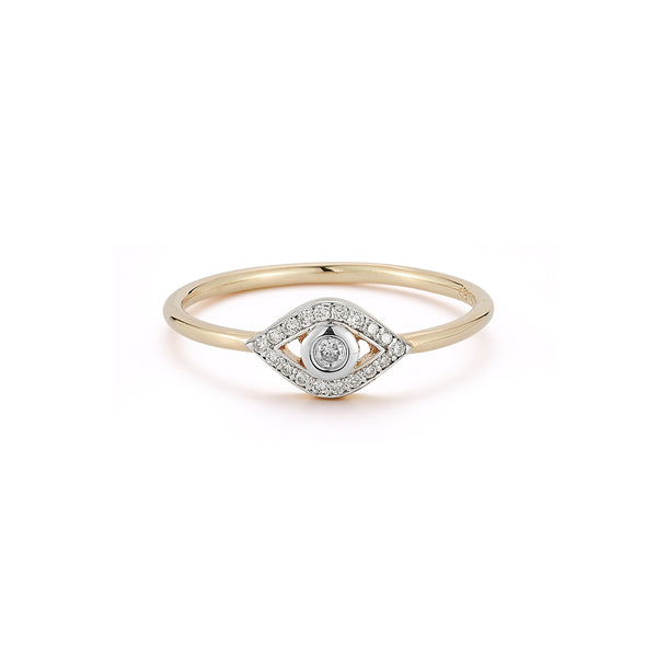 Diamond Evil Eye Ring