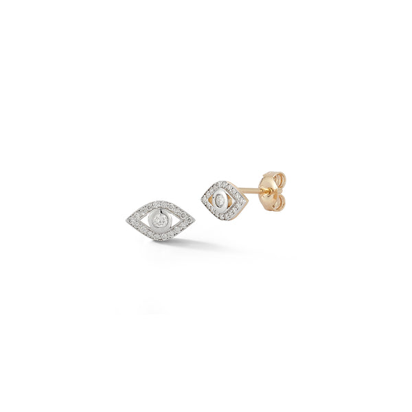 Diamond Evil Eye Studs