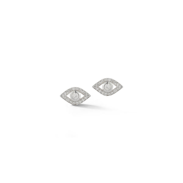 Diamond Evil Eye Studs