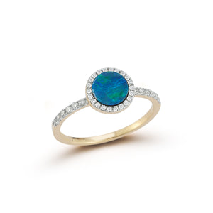 14kt Opal and Diamond Ring – MATEO