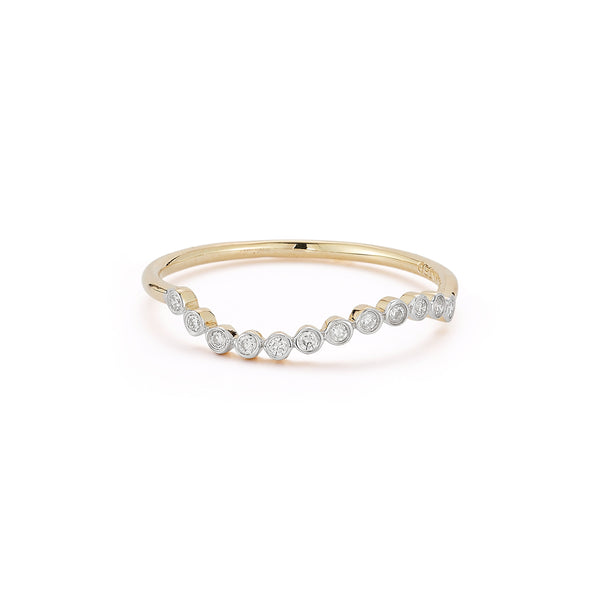 Diamond Bezel Wave Ring