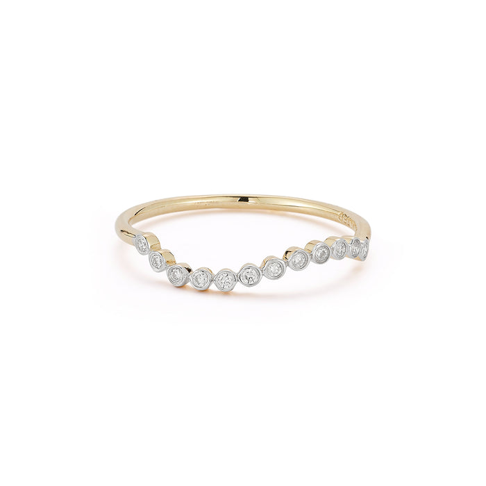 Diamond Bezel Wave Ring