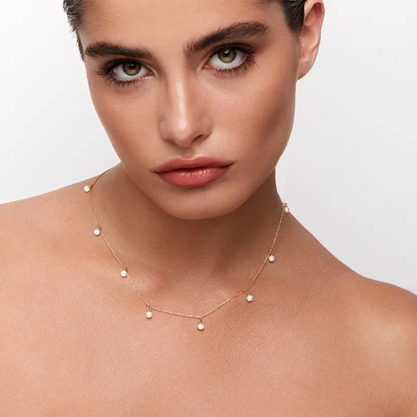 14kt Delicate Pearl Necklace