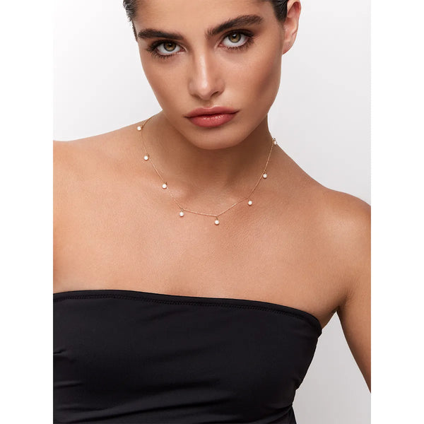 14kt Delicate Pearl NecklaceMATEO Jewelry New York