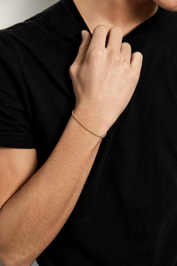14kt 2mm Ball Chain BraceletMATEO Jewelry New York