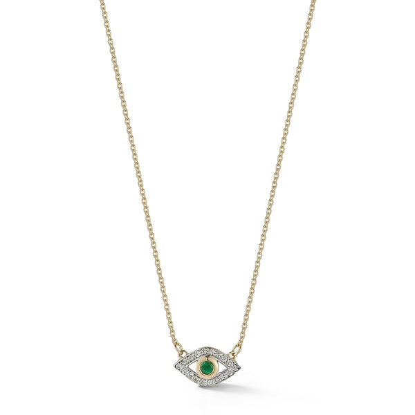 Emerald Evil Eye Necklace