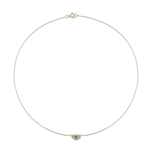 Emerald Evil Eye Necklace