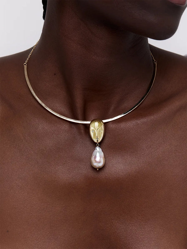 14kt Eve Baroque Pearl NecklaceMATEO Jewelry New York