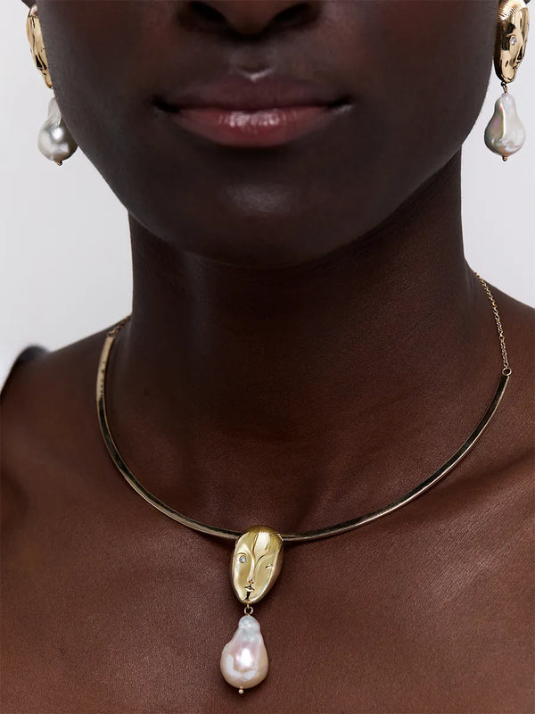 14kt Eve Baroque Pearl NecklaceMATEO Jewelry New York