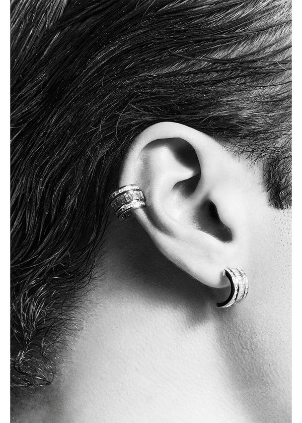 Platinum and Diamond Baguette Ear Cuff