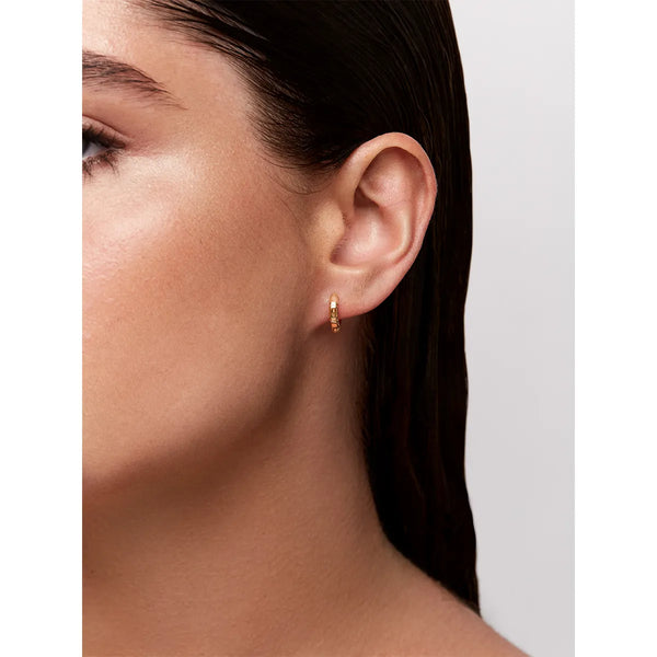 14kt Gold Faceted HuggiesMATEO Jewelry New York