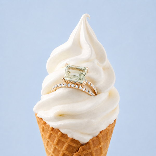 Green Amethyst Point of Focus Ring