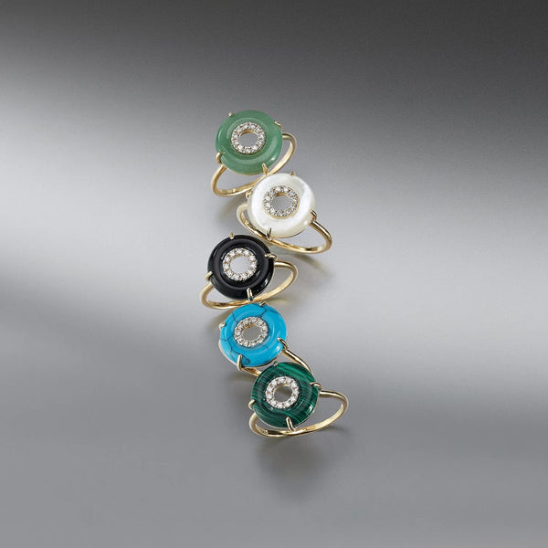 14kt Turquoise and Diamond Donut RingMATEO Jewelry New York
