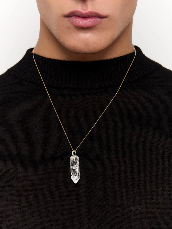 14kt Men's Diamond Healing Crystal NecklaceMATEO Jewelry New York