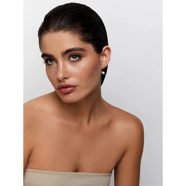 14kt Gold Half Moon Pearl EarringMATEO Jewelry New York