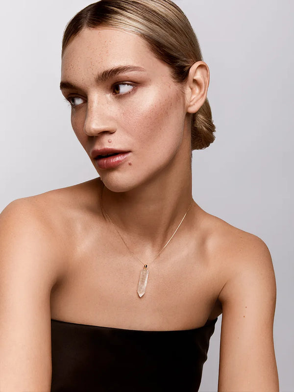 14kt Healing Crystal NecklaceMATEO Jewelry New York