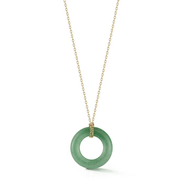 Jade  Donut Necklace