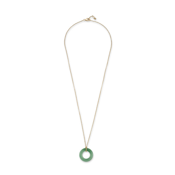 14kt Jade  Donut Necklace