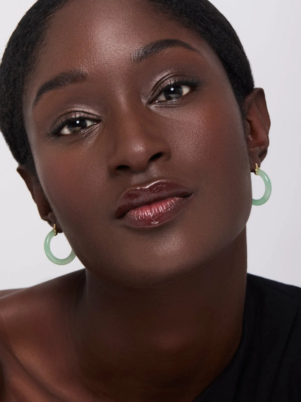 14kt Jade HoopsMATEO Jewelry New York