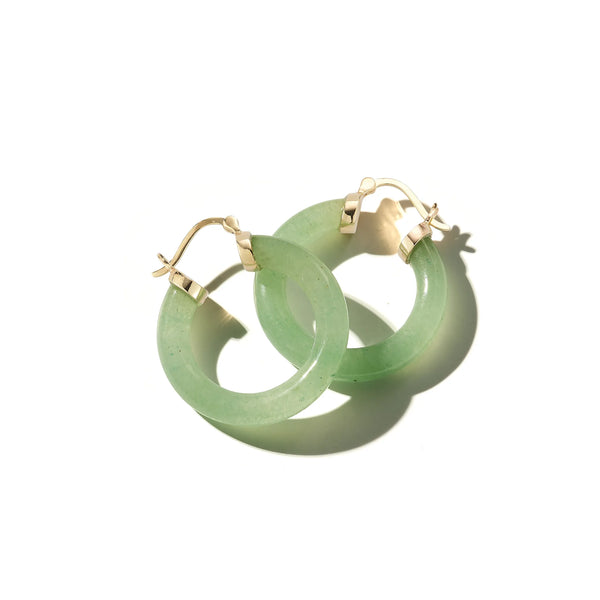 14kt Jade HoopsMATEO Jewelry New York