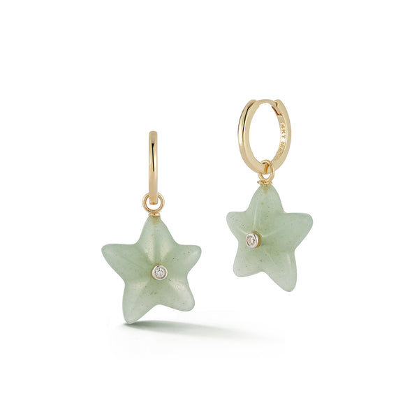 Jade Starfish Drop Earrings