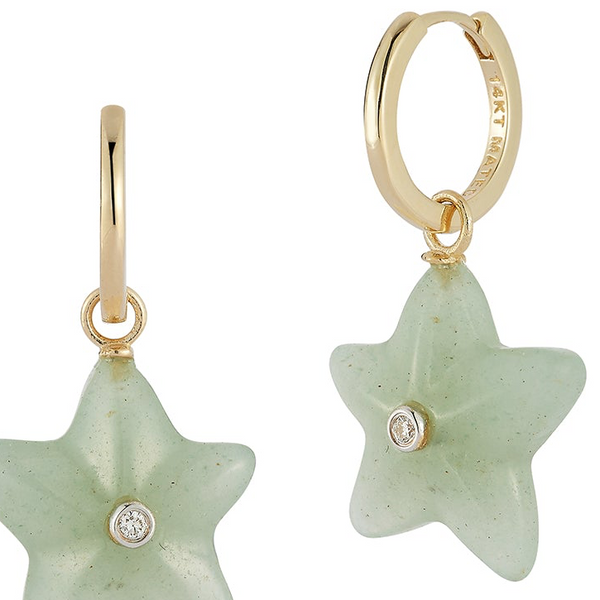 Jade Starfish Drop Earrings
