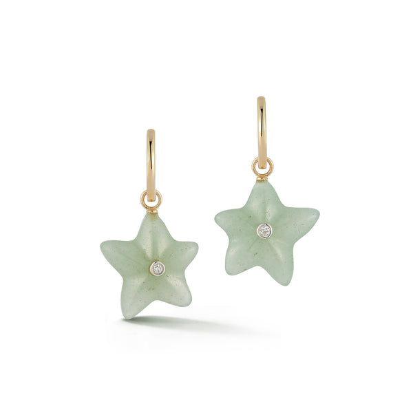 Jade Starfish Drop Earrings