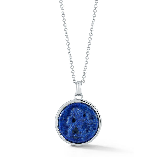 Lion Carved Lapis Necklace