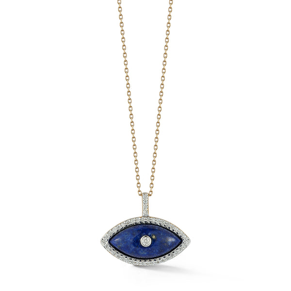 Lapis Marquise Eye of Protection Necklace