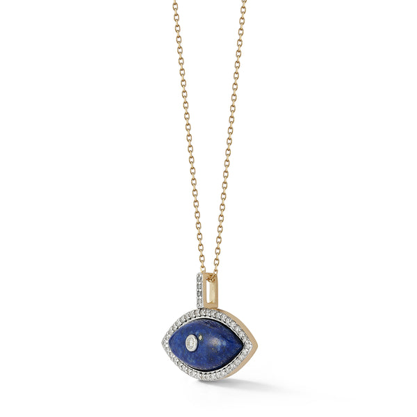 Lapis Marquise Eye of Protection Necklace