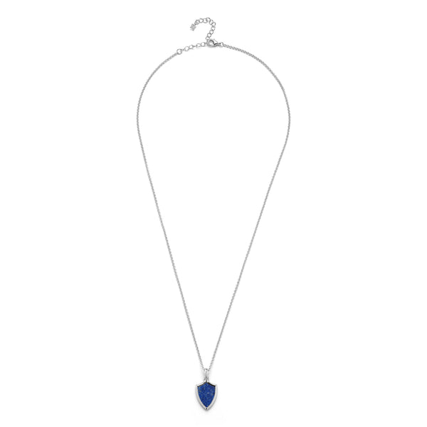 Lapis Shield Necklace