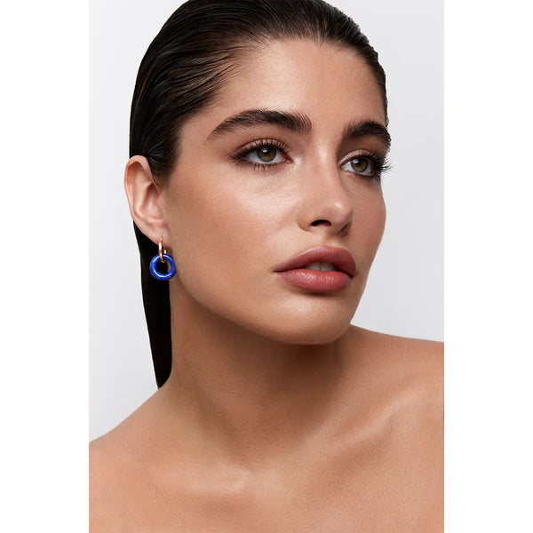 14kt Lapis Donut HoopsMATEO Jewelry New York
