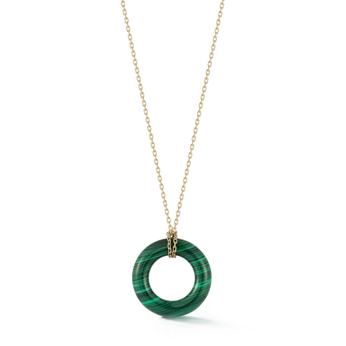Malachite Donut Necklace
