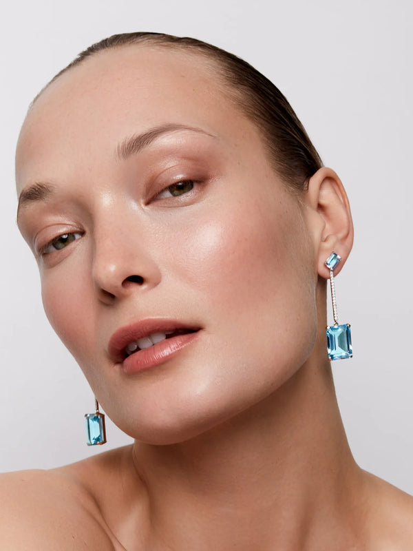 14kt Gold Something Blue EarringsMATEO Jewelry New York