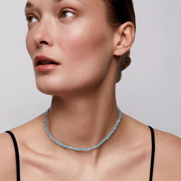 Aquamarine Beaded Choker