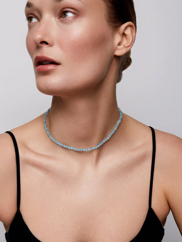 Aquamarine  Beaded ChokerMATEO Jewelry New York