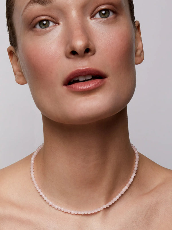 Rose Quartz  Beaded ChokerMATEO Jewelry New York