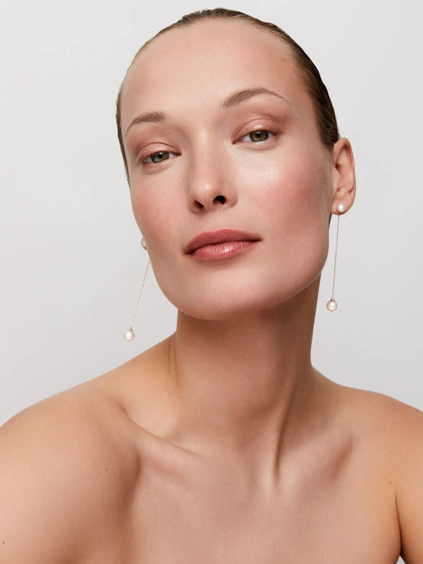 14kt Gold Pearl Ball Drop EarringMATEO Jewelry New York