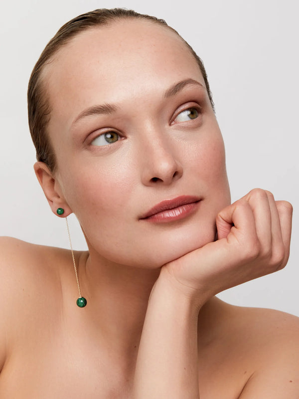 Malachite Ball Drop EarringsMATEO Jewelry New York