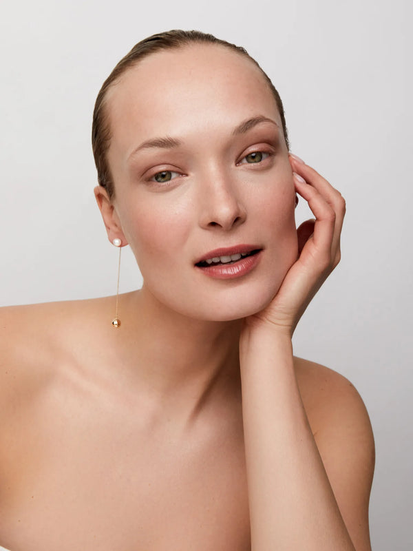 14kt Gold & Pearl Ball Drop EarringsMATEO Jewelry New York