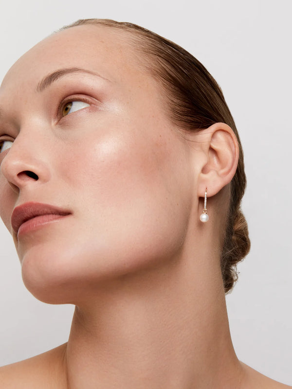 14kt Gold Single Pearl Drop EarringsMATEO Jewelry New York