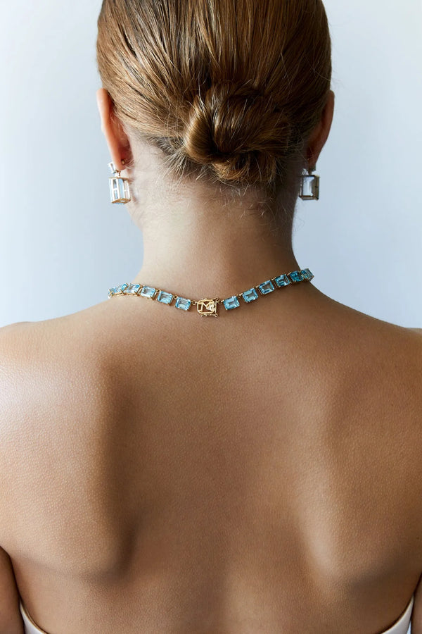 14kt Blue Topaz Anna Riviera NecklaceMATEO Jewelry New York